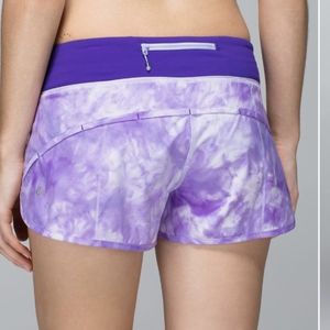 Lululemon Run: Speed Short *2-way StretchSpray Dye Cool Breeze Bruised B…